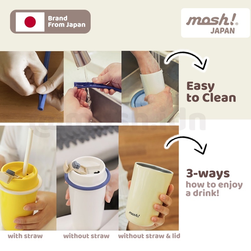 Mosh Latte Straw 480ml - Tumbler Mosh Tahan Panas dan Dingin