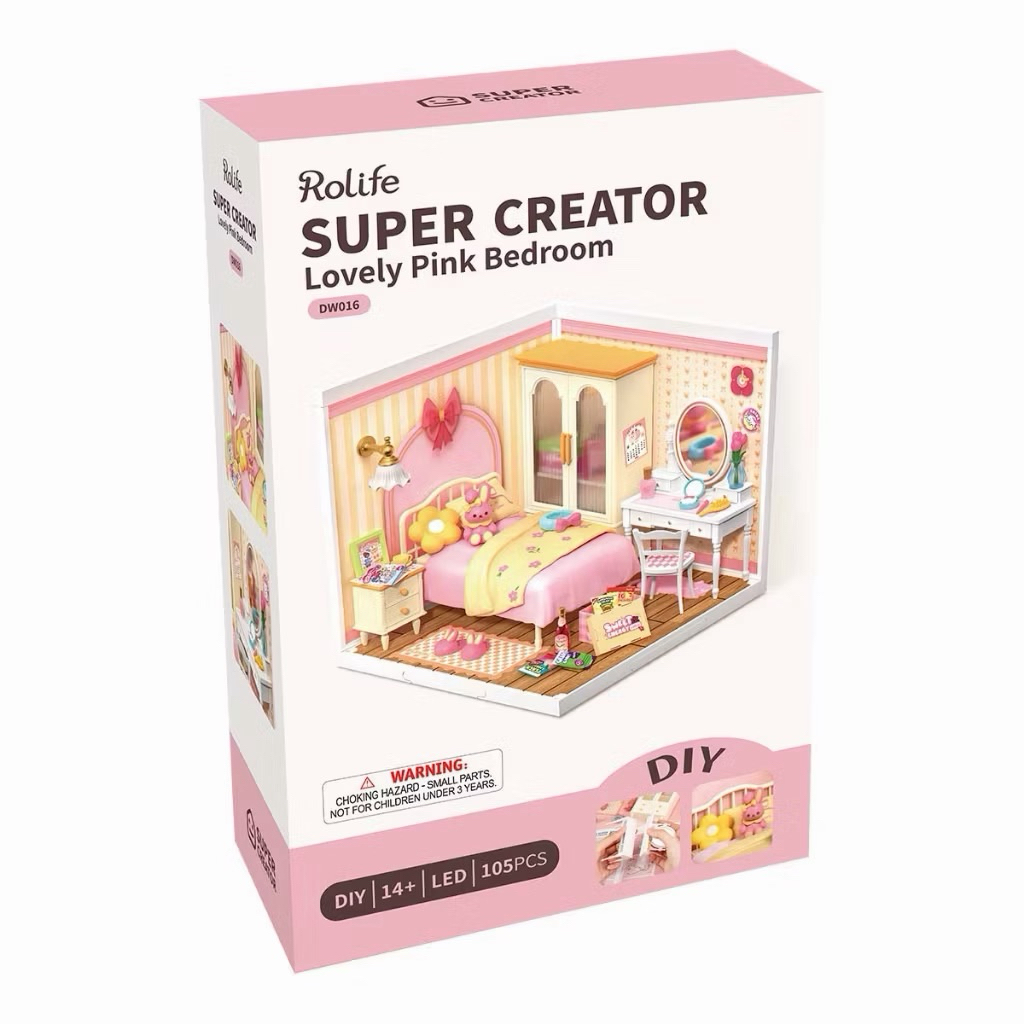 Rolife bedroom pink