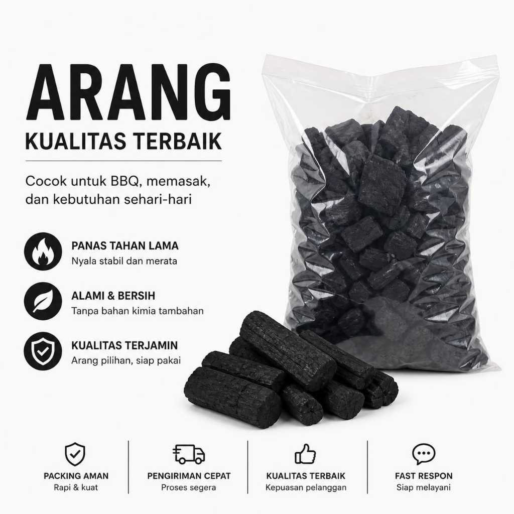 arang kayu bakar 1karung berkualitas arang kayu keras
