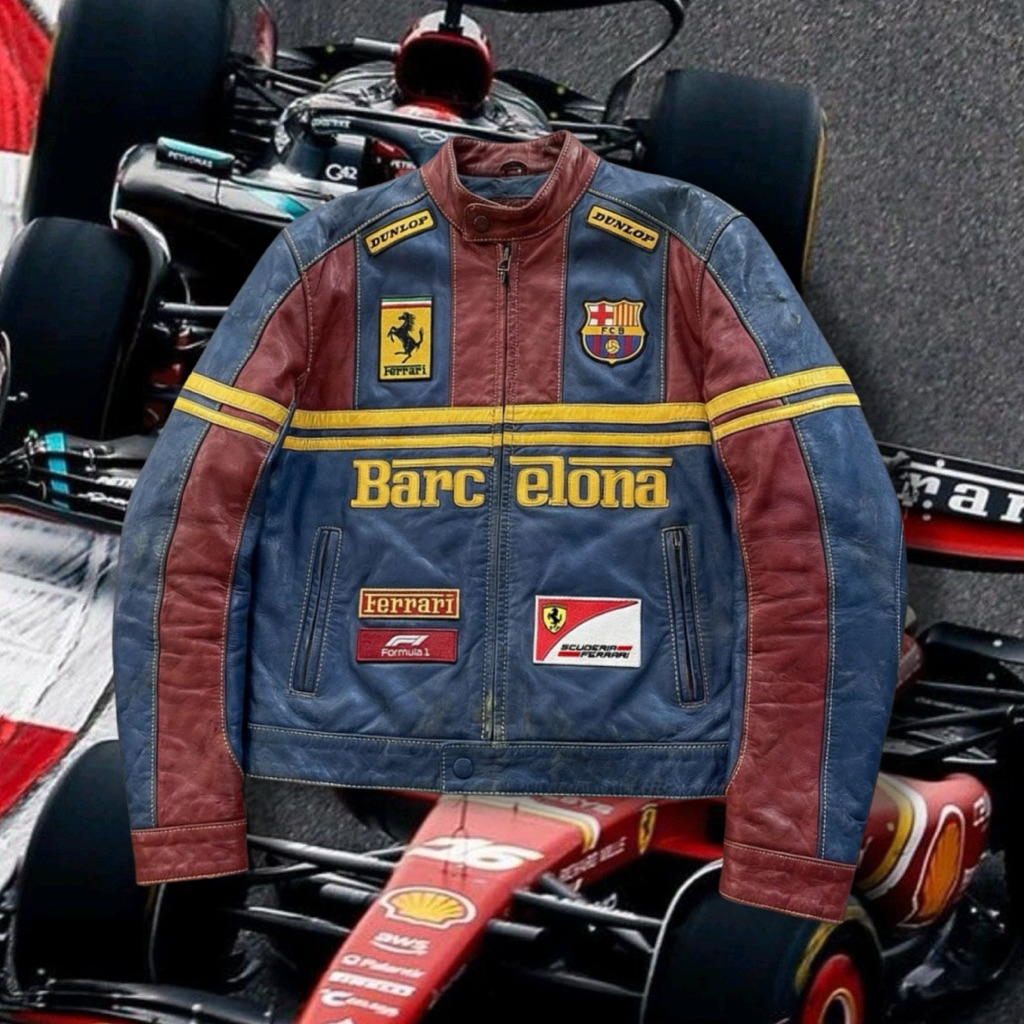 IAMYOURQL - Ferrari F1 Race Jacket Leather (Barcelona Ed)