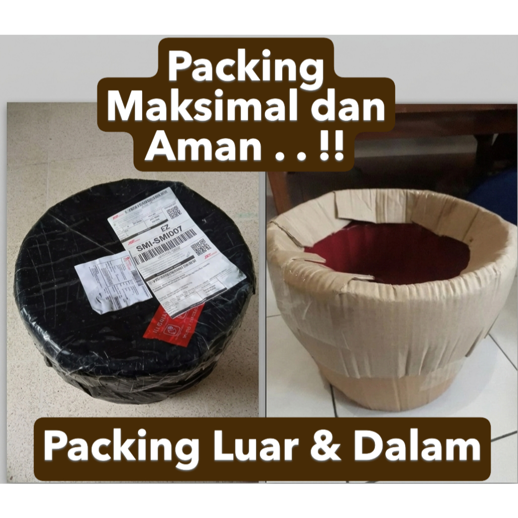 Indiemarkeet Pot Bunga Plastik Model Belimbing Warna Putih Ukuran 30