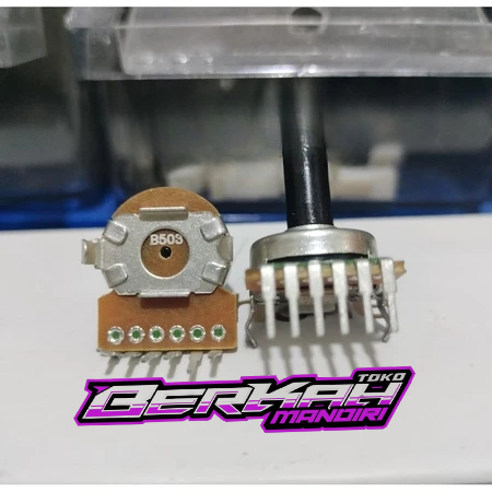 Potensio Polytron 6 pin kaki tekuk as pendek