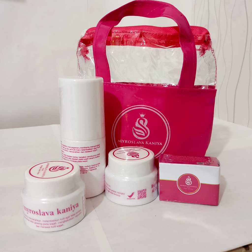 Ceam MK GLOW ORI/Set Skincare Wajah 4in1/Mencerahkan Melembapkan Menghaluskanket lengkap isi 4(Cream
