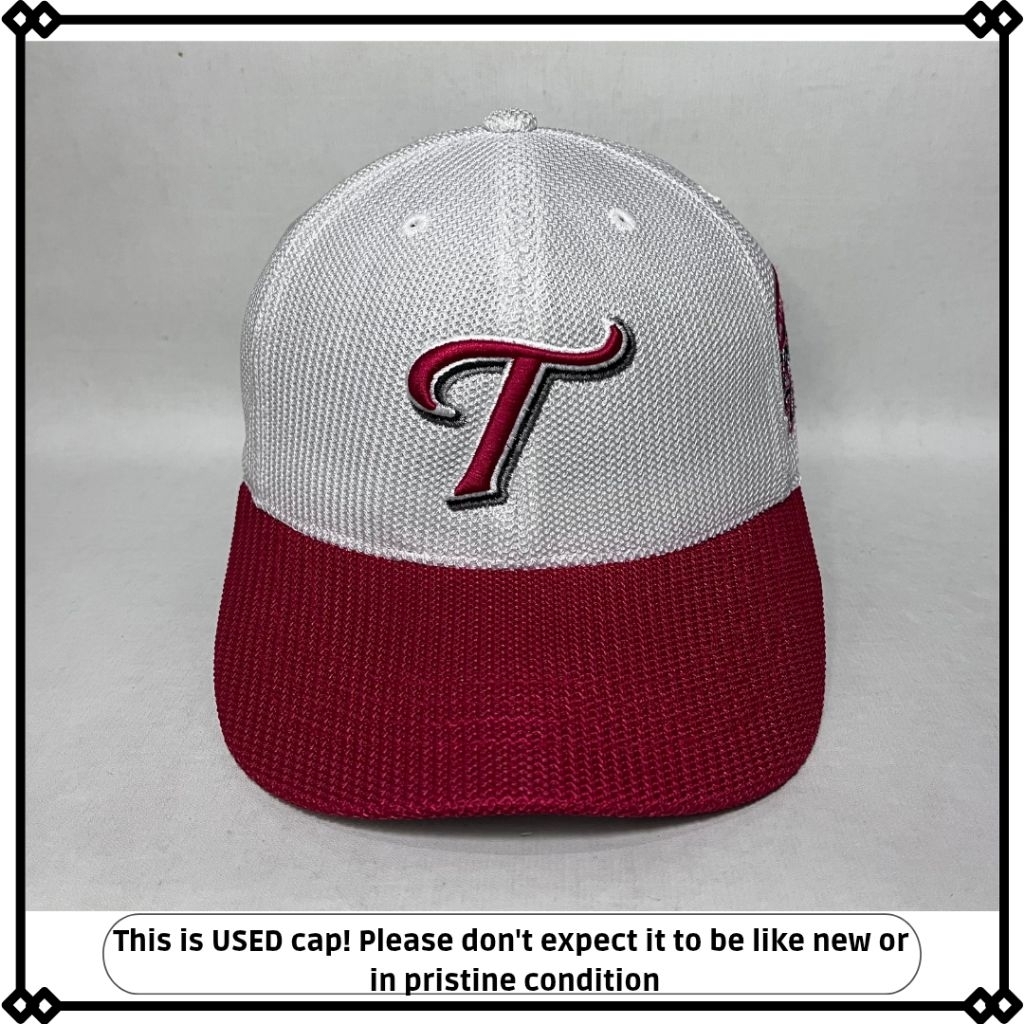 topi baseball flexfit huruf T original second cowok cewek