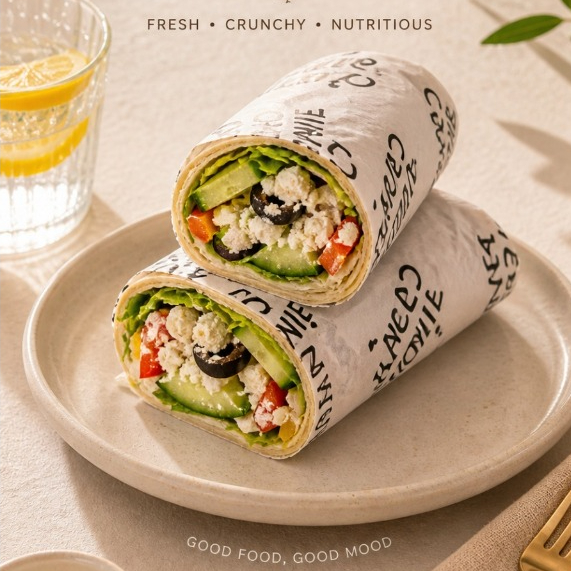 Animo Greek Feta Cheese Salad Wrap
