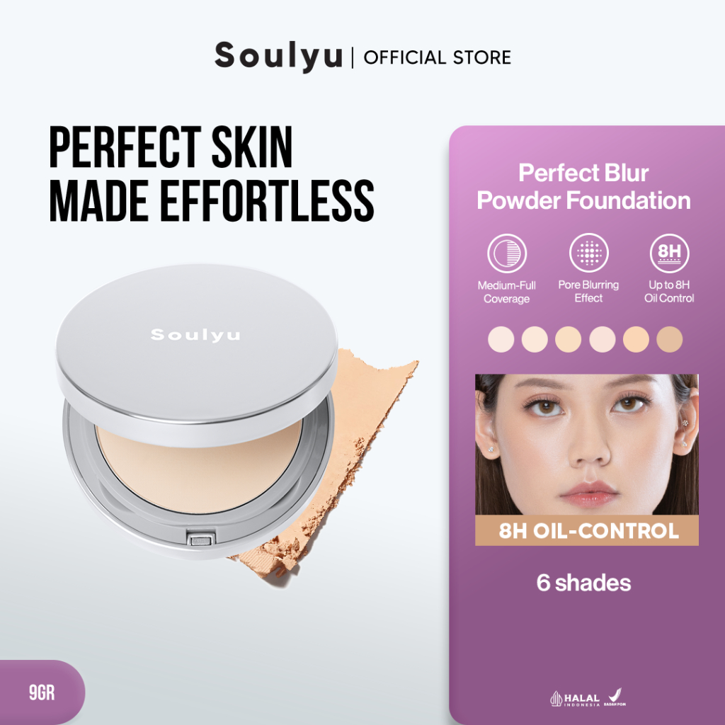 SOULYU Perfect Blur Powder Foundation 9 gr - Skin Blurring Effect