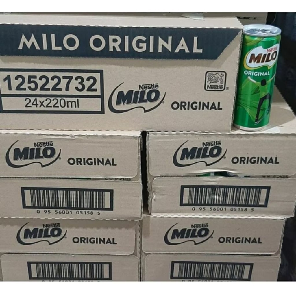 1 Dus Minuman Milo Kaleng 220ml x 24 - Milo Original