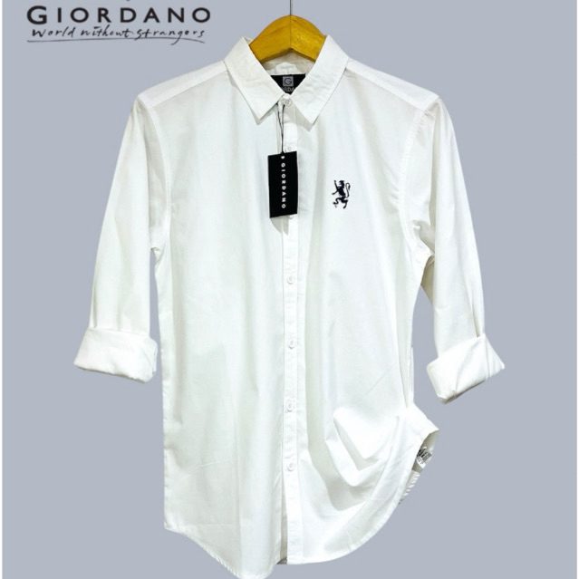 Kemeja Giordano pria lengan panjang premium / kemeja Giordano pria slimfit