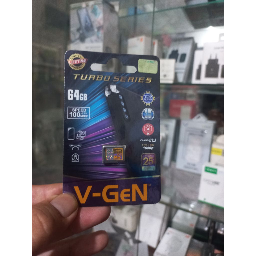 kartu memori micro SD V-Gen 64gb turbo series class 10