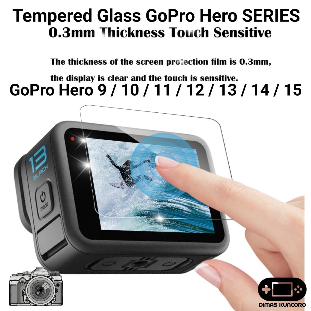 Tempered Glass GoPro Hero SERIES anti gores gopro hero9 hero10 hero11 hero12 hero13 hero14 hero15 an