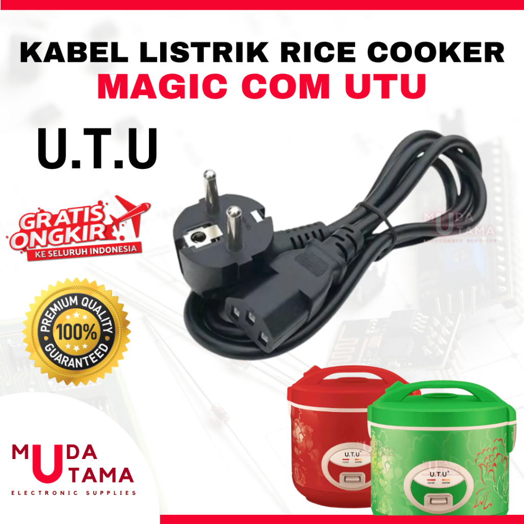 Kabel Rice Cooker MagicCom UTU | Cok Kabel MagicCom UTU | Kabel Listrik Magic Com UTU | Kabel Listri