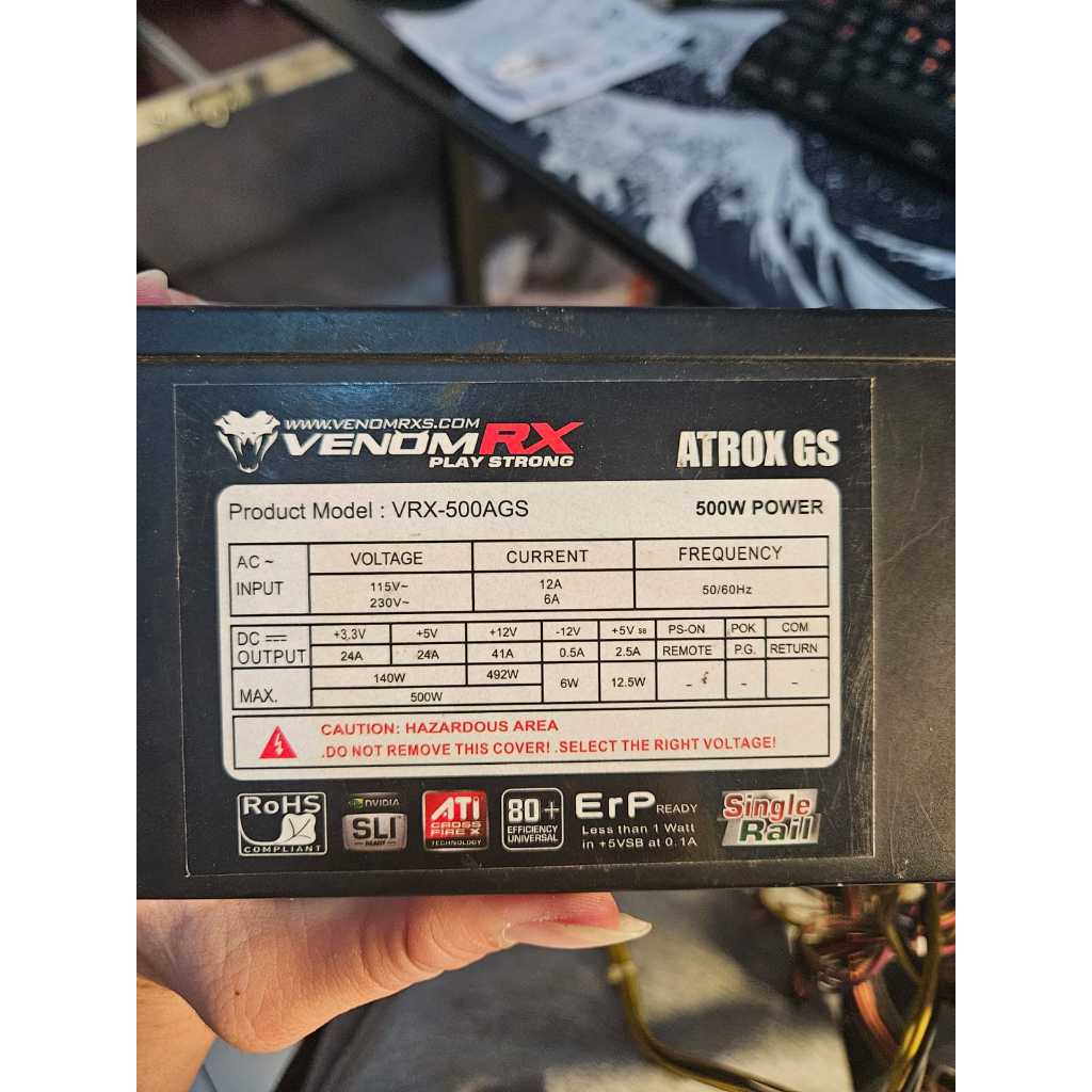 psu venomrx 500w