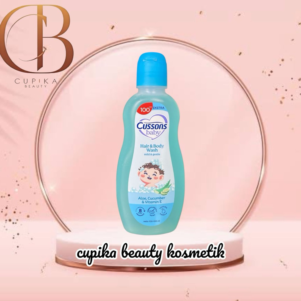 cc.pz] [biru] CUSSONS BABY hair & body wash mild and gentle 100+100 ml sabun mandi lembut halus