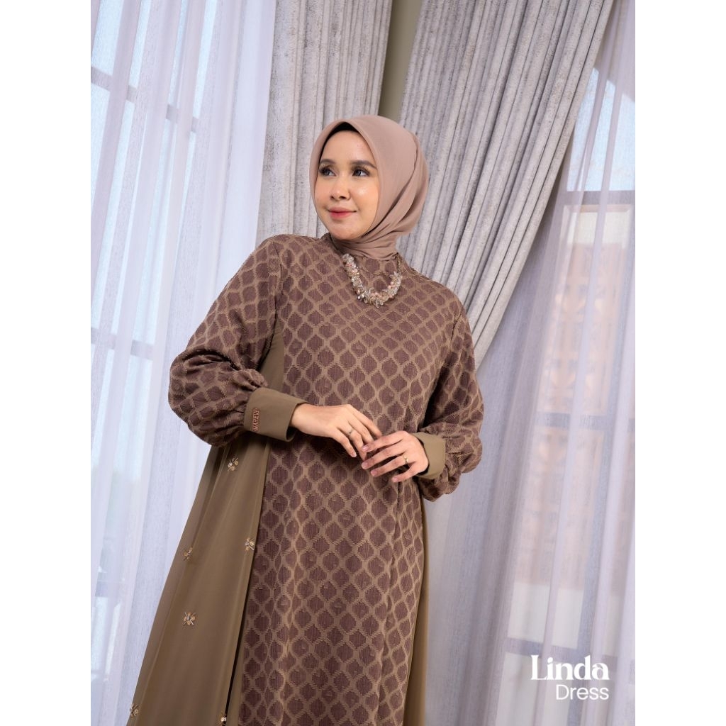 LINDA DRESS / GAMIS PREMIUM TERBARU ORI BY MAREVI (ADA SIZE STANDAR DAN JUMBO)