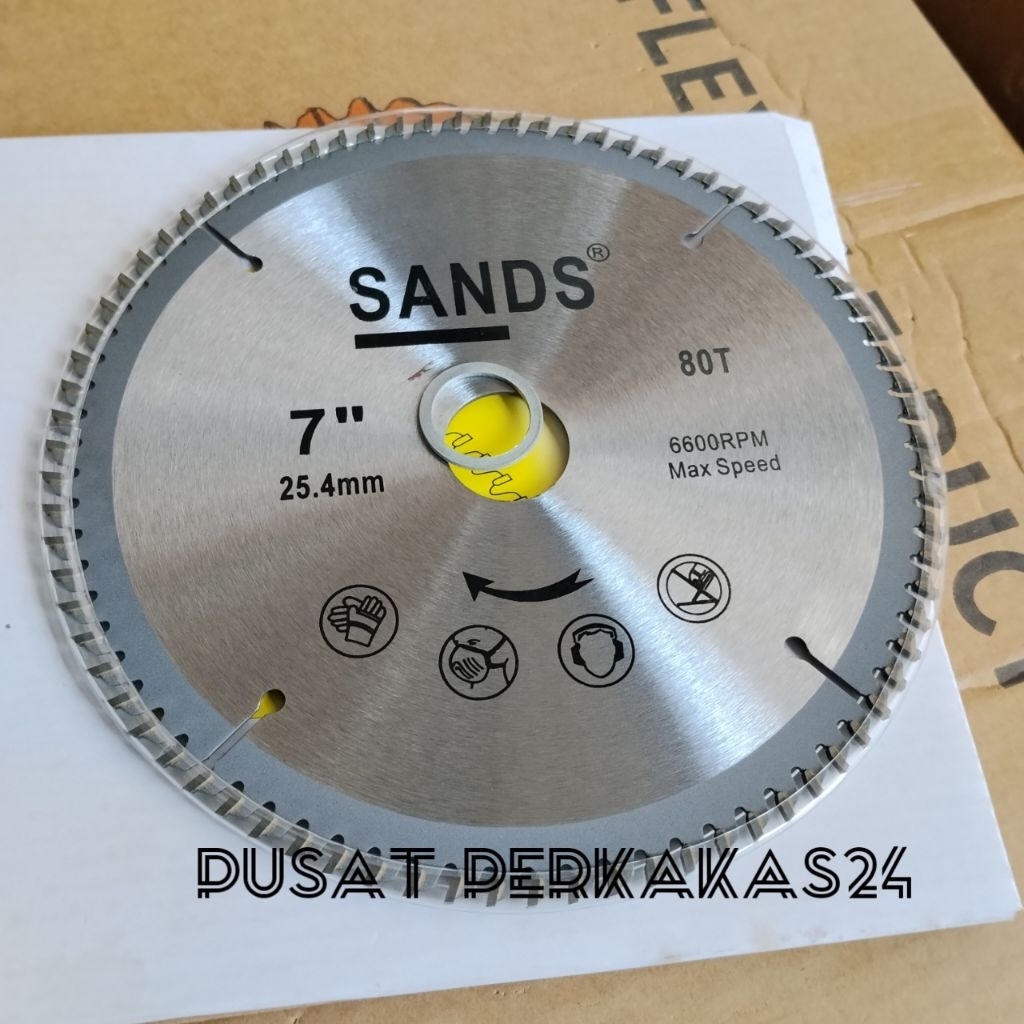 Mata Gergaji Almunium 7" x 40 60 80T Sands Mata Gergaji Potong Tulang 7" x80T