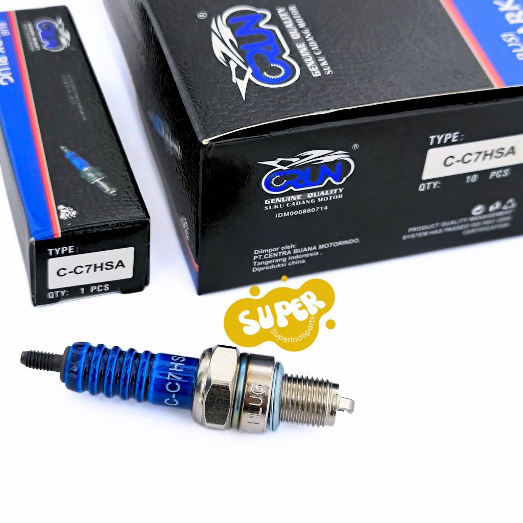 [CRUN] BUSI C7HSA UNIVERSAL BEBEK MATIC MIO JUPITER SUPRA STANDAR ORIGINAL CRUN