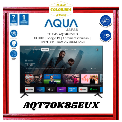 TV AQUA AQT70K85EUX SMART TV 70 INCH LED 4K UHD AQT70K85 AQT70K AQT70 SMART TV AQUA 70 INCH