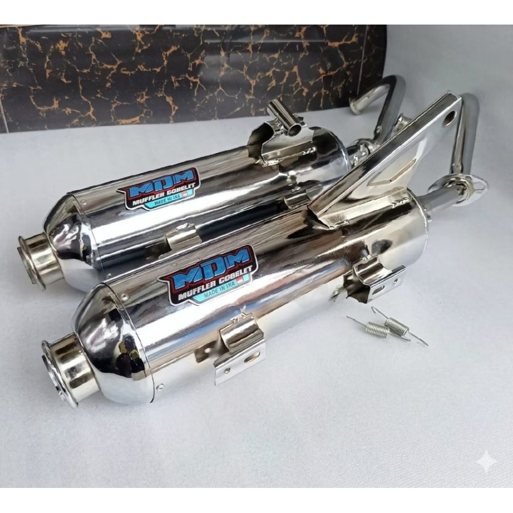 knalpot standar racing all matic mdm full crom moncong kinotci beat,Scoopy,Vario,Mio