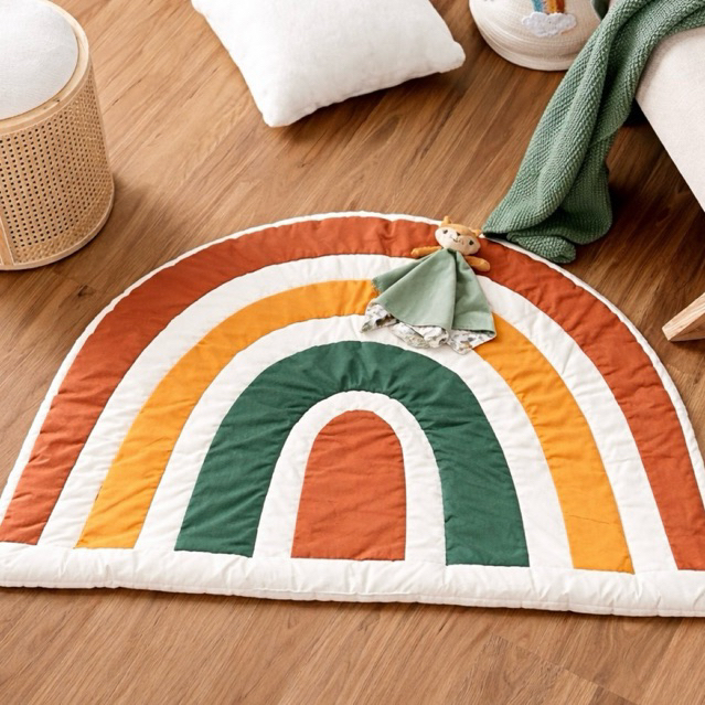 PLAYMAT ANAK MOTIF PELANGI ESTETIK | MATRAS BAYI EMPUK TEBAL AMAN | ALAS MAIN ANAK SERBAGUNA | KARPE