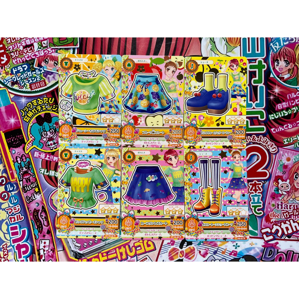 Kartu Aikatsu Japan Fruity Patterned Pop Suny Holiday Mikuru Natsuki Otome Arisugawa Kaede Ichinose 