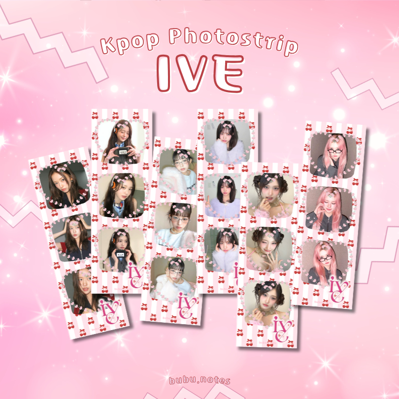 Photostrip IVE Kpop Photo Idol Merchandise Photobox Photobooth Fankit