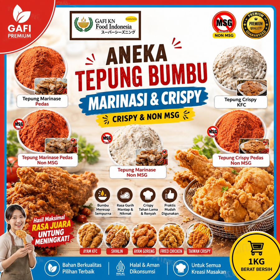 Aneka Tepung Marinasi Ayam Marinase Rendaman Kfc Shihlin Biang Fried Chicken Tepung Crispy Taiwan Kr