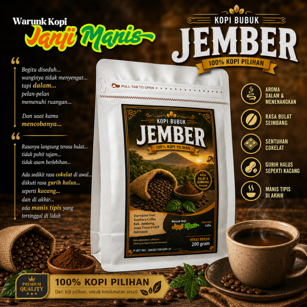 Kopi Jember - Warunk Kopi Janji Manis - Gaskara Coffee