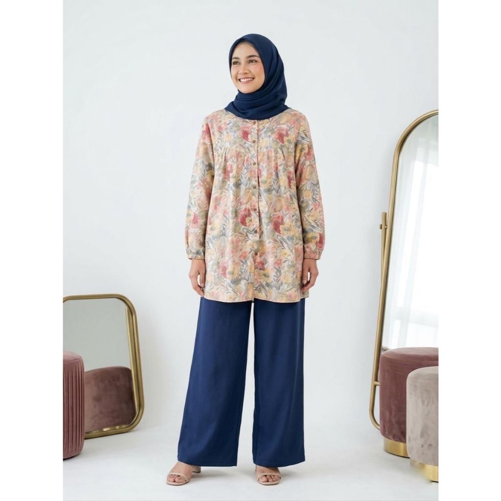 Senyum Pajama Noka Set Setelan Baju Tidur Wanita Piyama Dewasa Pakaian Tidur Piyama Set Piyama Wanit