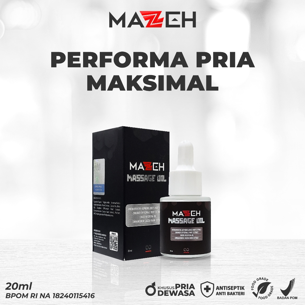 MAZZEH Serum Oles Penunjang Performa Pria 20ml Anti Kebas Dan Tahan Lama BPOM Food Grade