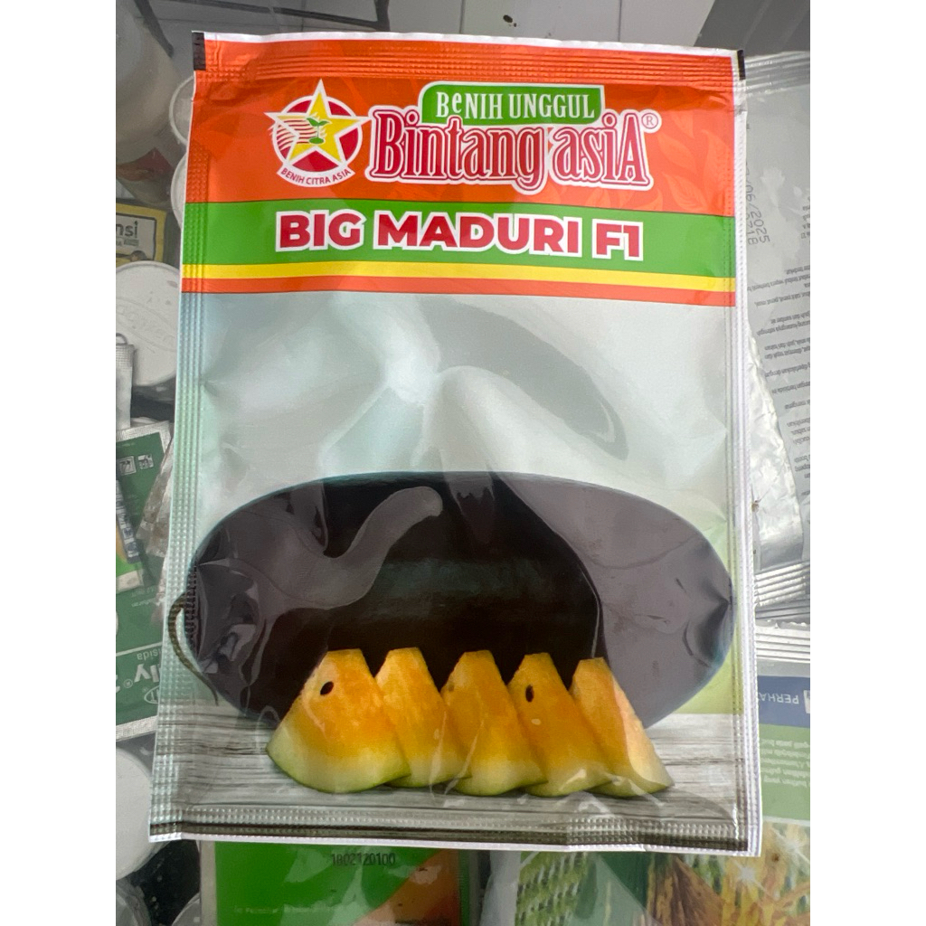 Benih semangka BIG MADURI Kulit luar gelap Dalam Kuning isi20Gram
