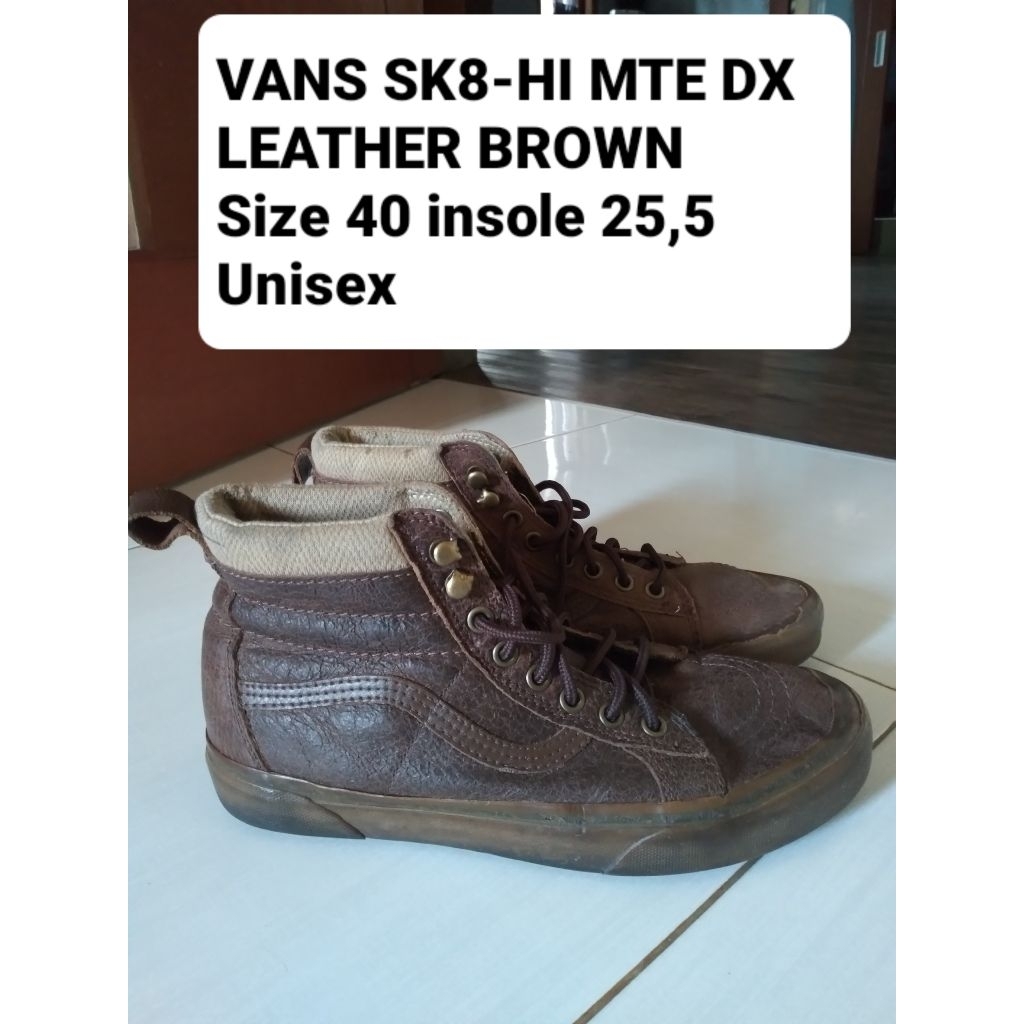 Sepatu kulit unisex VANS SK-8 HI MTE-DX(Preloved)