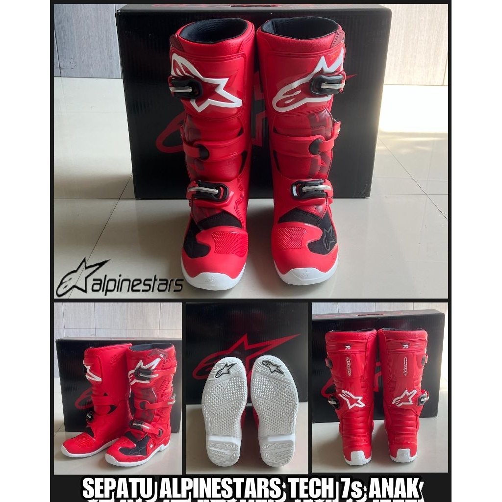 Sepatu Alpinestars Tech 7s Anak - Red