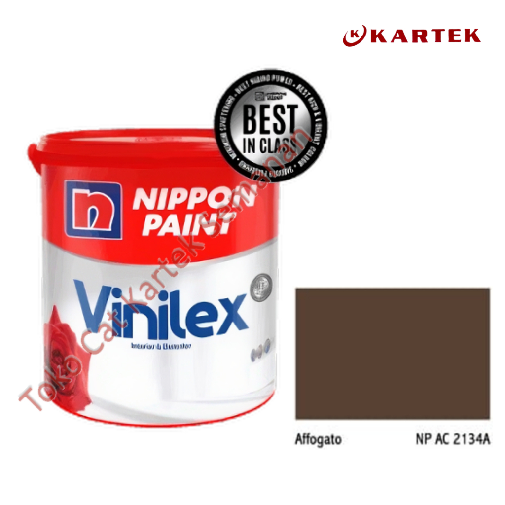 Nippon Paint Vinilex AFFOGATO NP AC 2134A Cat Tembok Interior Eksterior Coklat Kayu 1kg 5kg