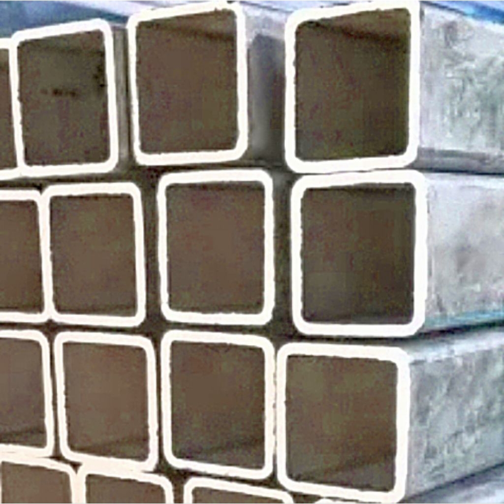 Hollow galvanis 40 x 40 x 1,6 x 6 ( 40 mm x 40 mm x 1,2 mm x 6 mtr / KF ) | Besi hollow galvanis | S