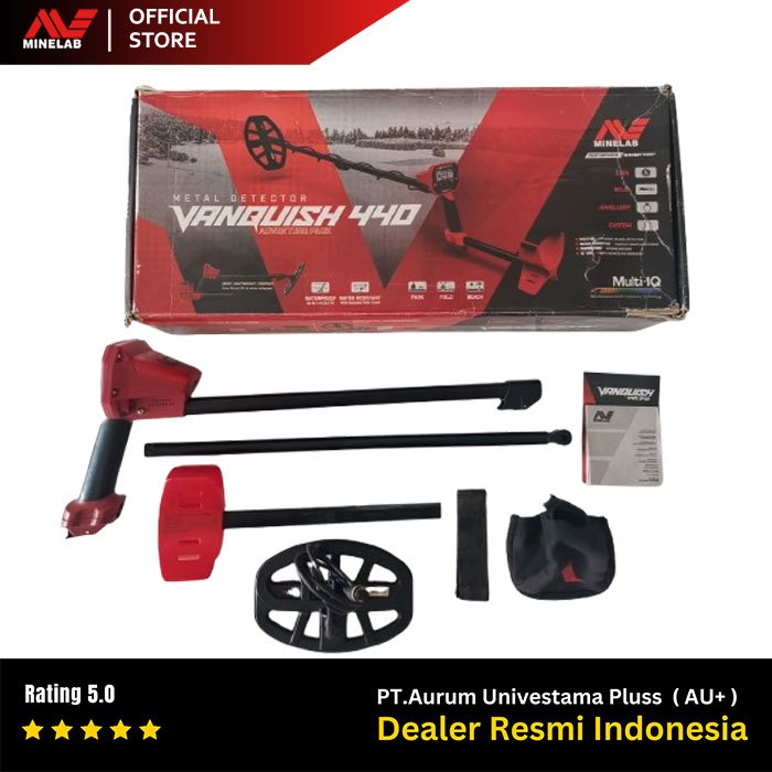 Metal Detector Minelab Vanquish 440 Second Detektor Emas - Alat Pencari Emas dan Harta Karun
