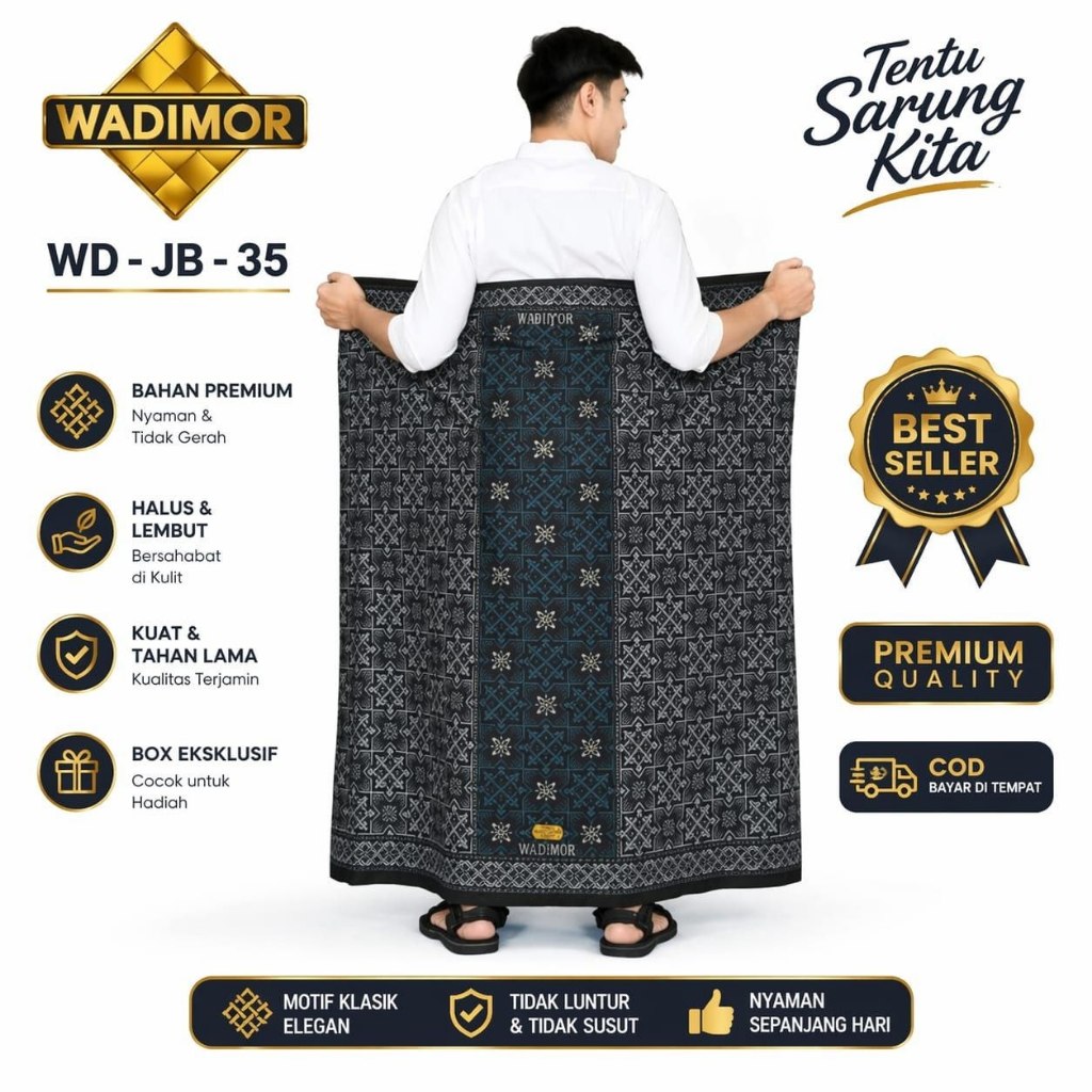 WADIMOR Sarung Batik Original 100% Batik Pekalongan Lasem Gus Iqdam