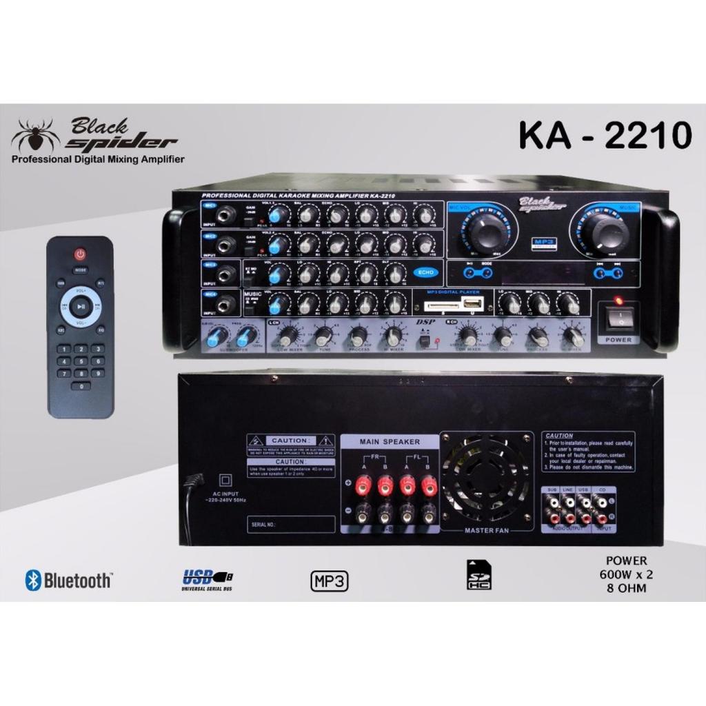 Amplifier Black Spider KA 2210 / KA-2210 Bluetooth Usb Original