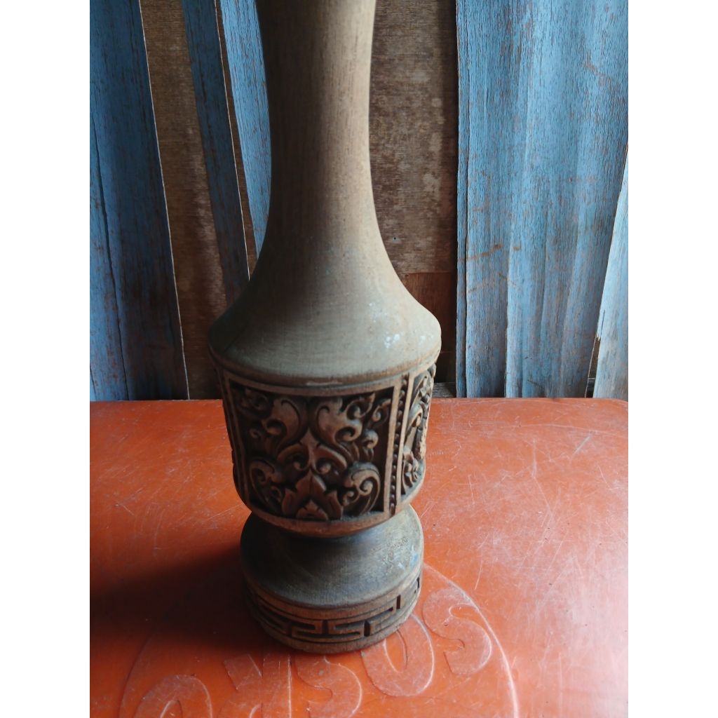 Hiasan meja kayu berukir naga 165rb jadul antik vintage lawas kuno  display dianggap mati
