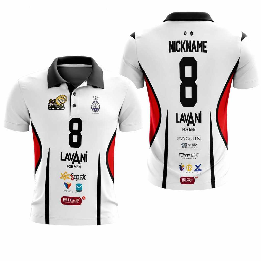 Baju Polo Kaos Jersey Voli Lavani Proliga 2024 Putih Volley Ball Custom Full Printing - L