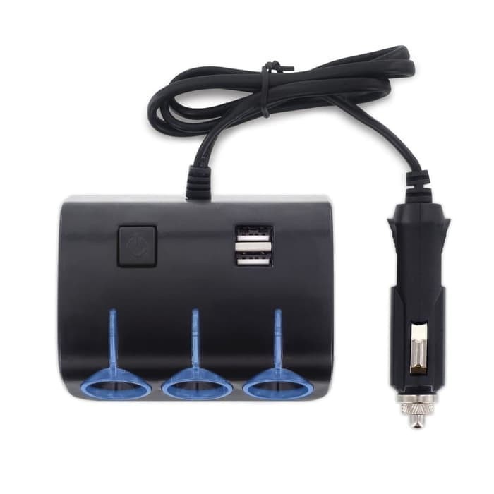 Car Lighter Socket Adaptor USB Charger Splitter 3 Slot