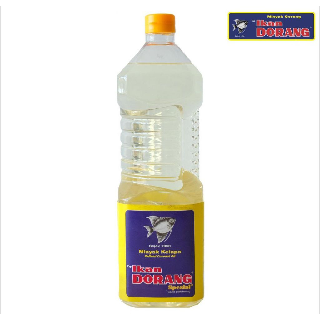 Minyak Goreng kelapa ikan dorang 2 liter/minyak goreng kelapa ikan dorang 1 liter