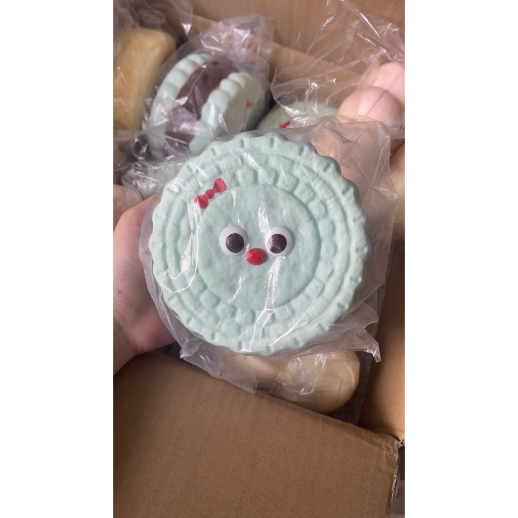 mido squishy round cookie mint