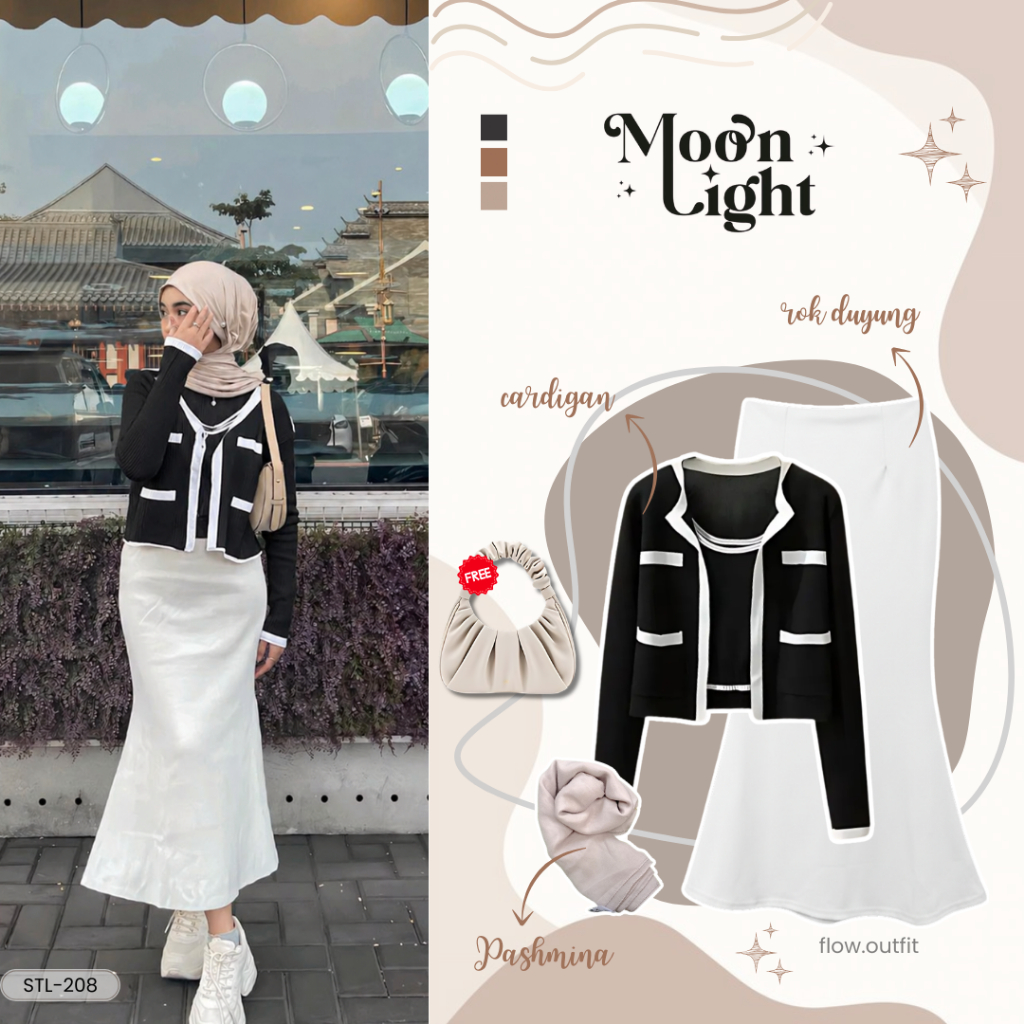Setelan Wanita Remaja Model Korea - Adem, Nyaman, dan Tidak Nerawang Rok duyung | Cardigan | Tanktop