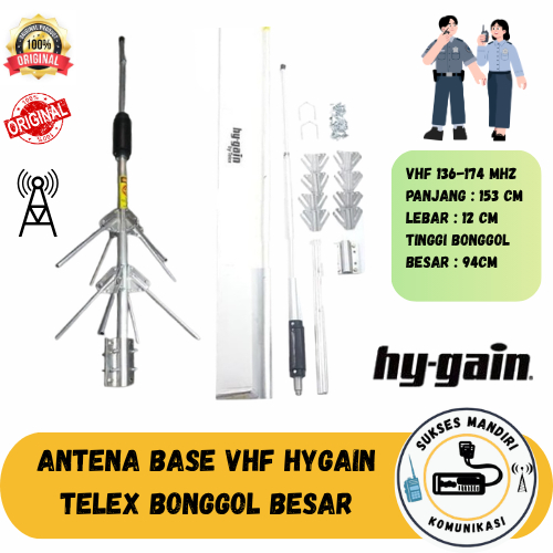 Antenna Telex Hygain V2R VHF Single Band 136-174 MHz Antena Outdoor Radio Rig Base Ht V2r
