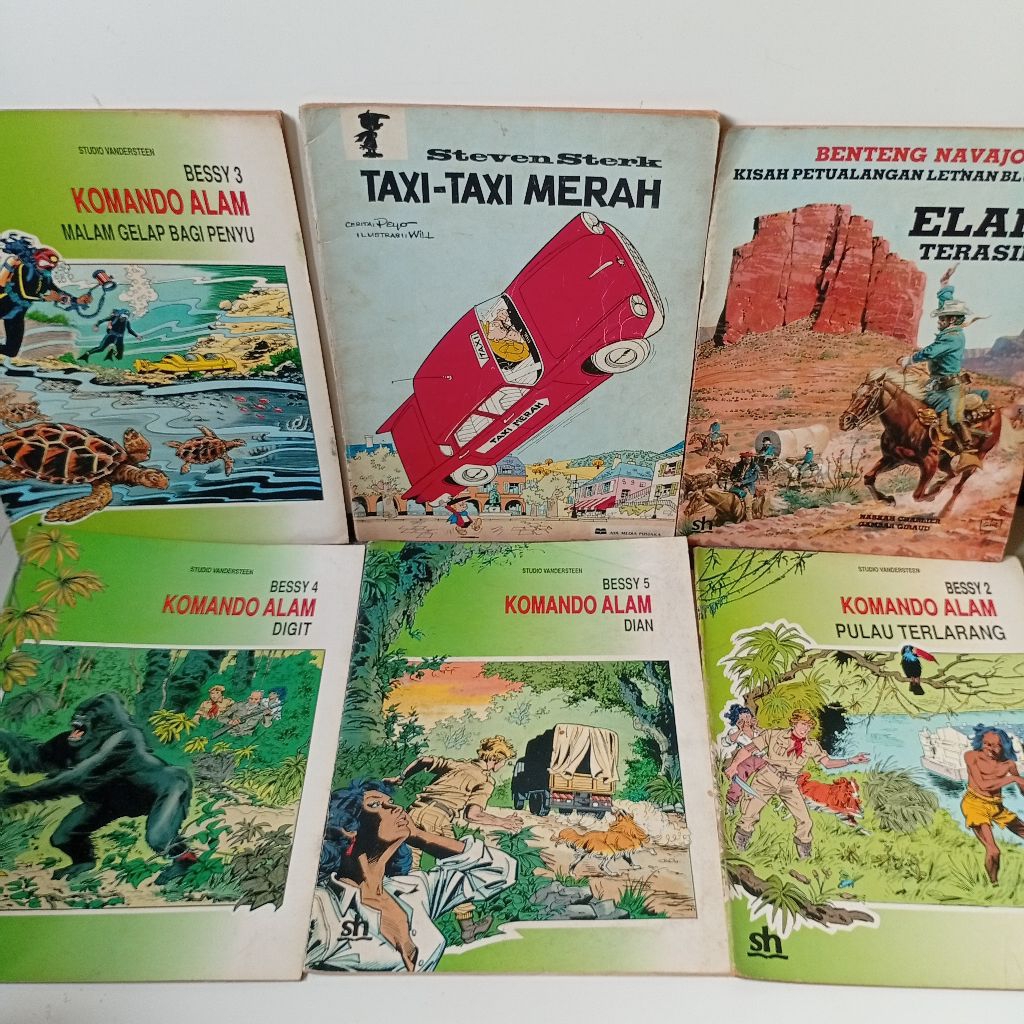 Buku Langka Antik Komik Eropa Komando Alam Taxi Taxi Merah Elang Terasing
