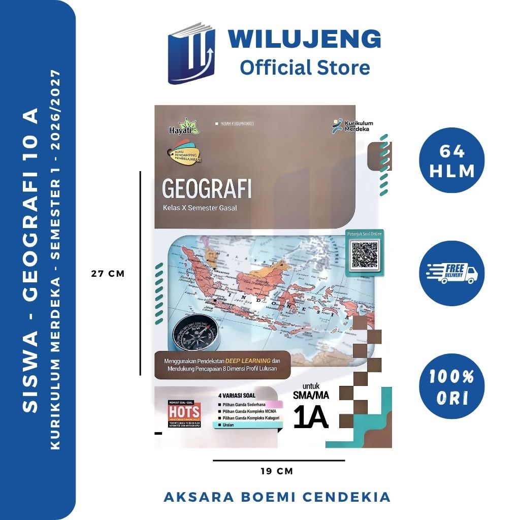 LKS Hayati Geografi Kelas 10 11 12 Semester Ganjil & Genap SMA MA Grahadi Kurikulum Merdeka