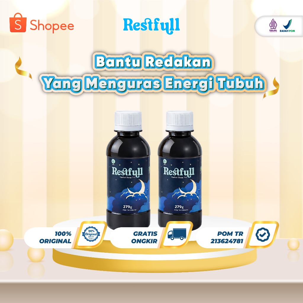 Bantu Redakan Yang Menguras Energi Tubuh - 2 Botol Restfull Hyperarousal - Ekstrak Akar Valerian, Ek