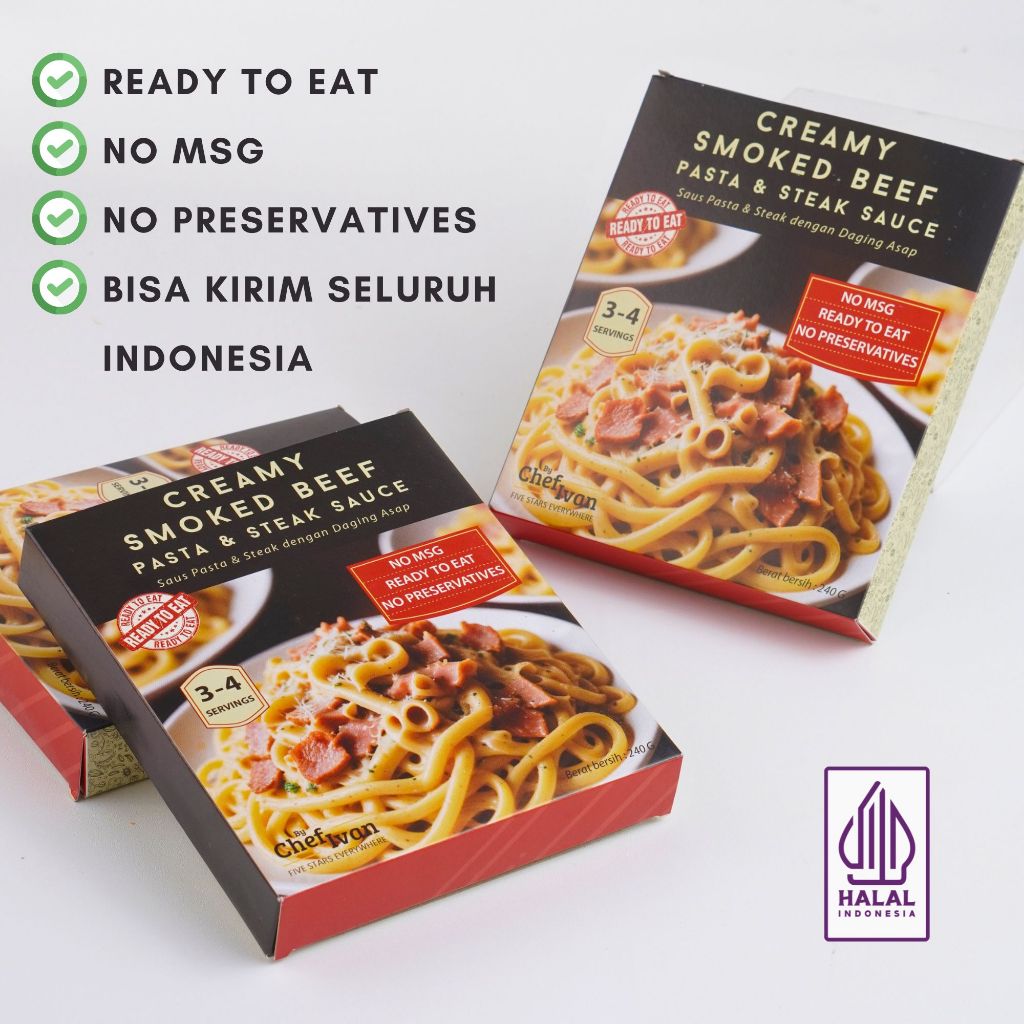 Saus Steak Carbonara Smoked Beef Creamy Bumbu Masak Sehat Non MSG