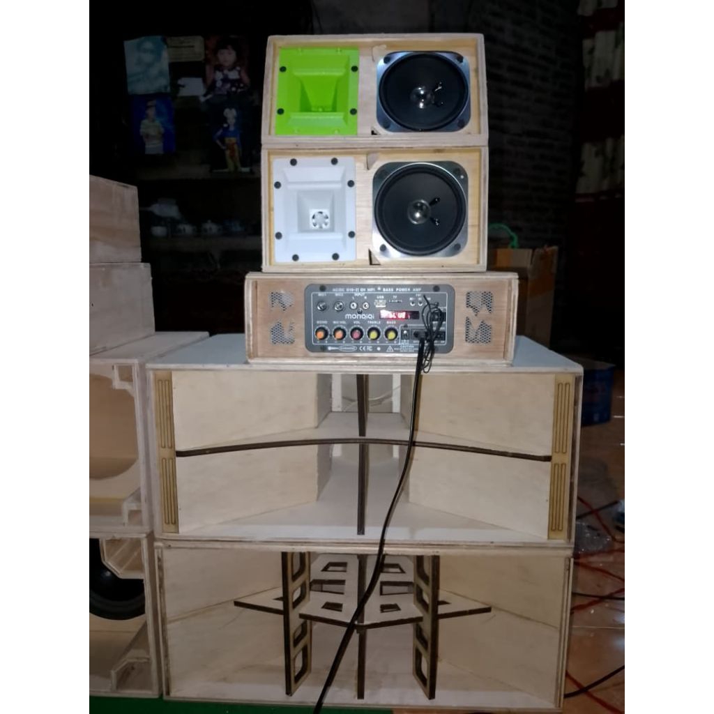 Sepaket 8 inch KIMOCHI sound balap miniatur siap bunyi double box (bisa request model & ukuran). CLA