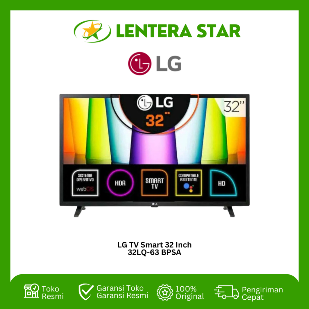 LG SMART TV 32 Inch 32LQ63BPSA 32LQ63 32LQ 63 BPSA SMART REMOTE YOUTUBE NETFLIX SMART GARANSI RESMI
